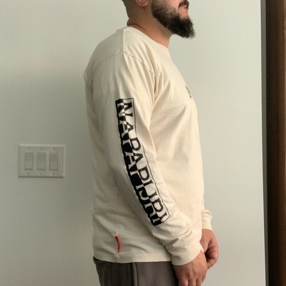 Cream t-shirt Vans x Napapijri size XL long sleeve - Picture 6 of 8